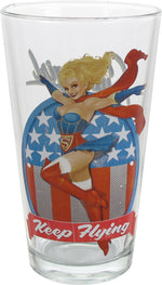 Supergirl Bombshell Toon Tumbler Pint Glass