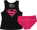 Supergirl Logo Pink Youth Tank Pajama Set