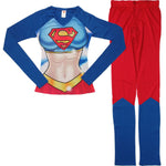 Supergirl Suit Long Sleeve Junior Pajama Set