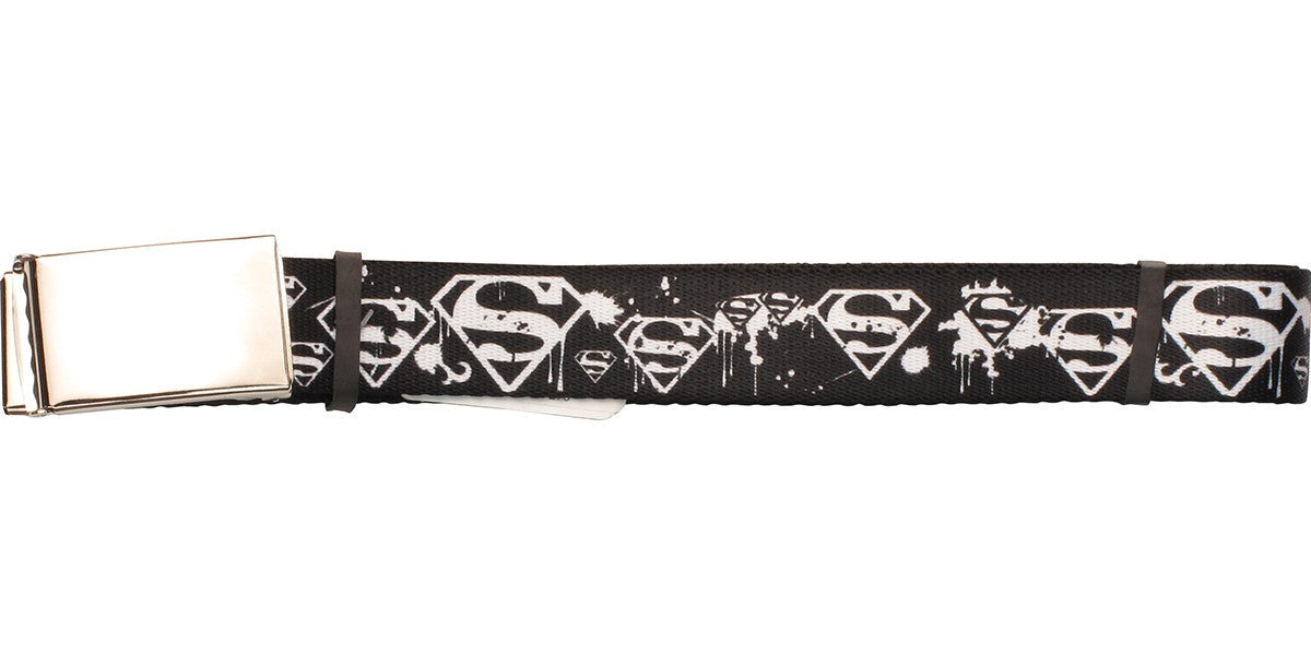 Superman Doomsday White Logo Mesh Belt