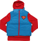 Superman Hooded Shirt Sleeveless Juvenile Jacket