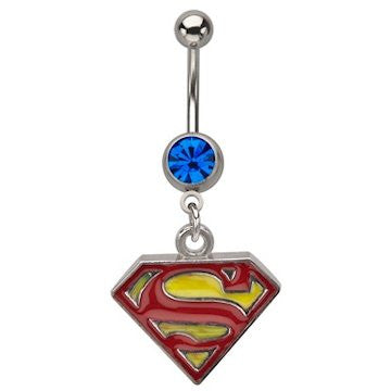 Superman Logo Belly Ring