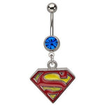 Superman Logo Belly Ring