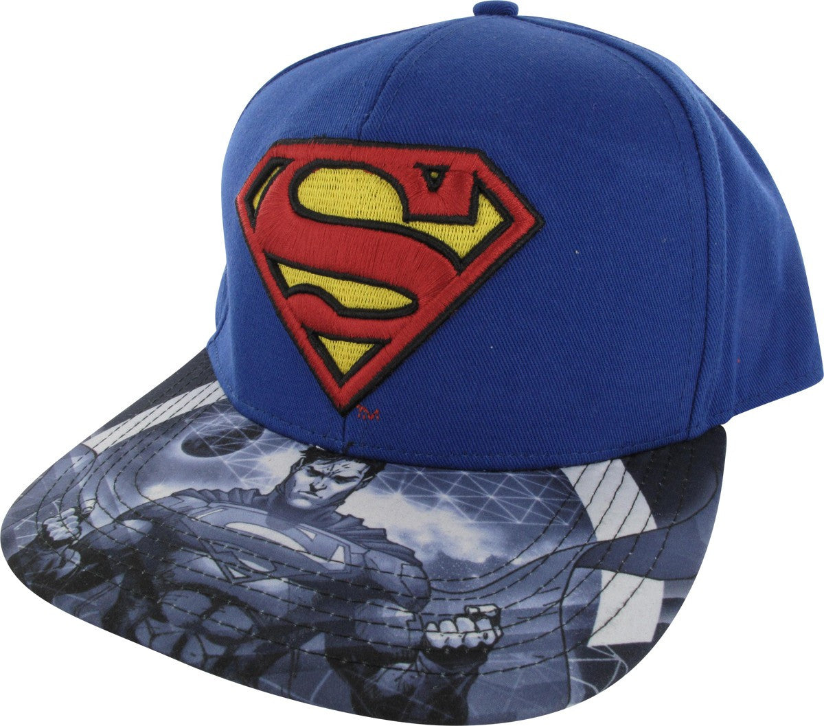 Superman Logo Dyed Visor Snap Hat