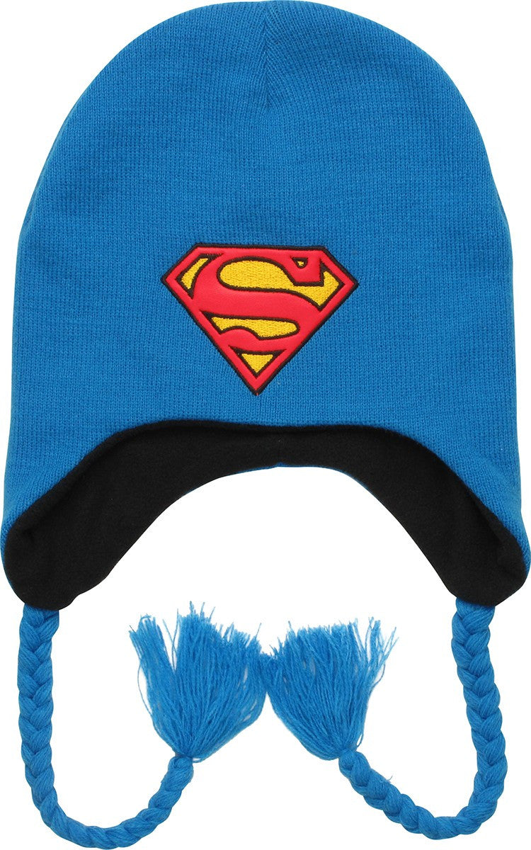 Superman Logo Tassel Beanie