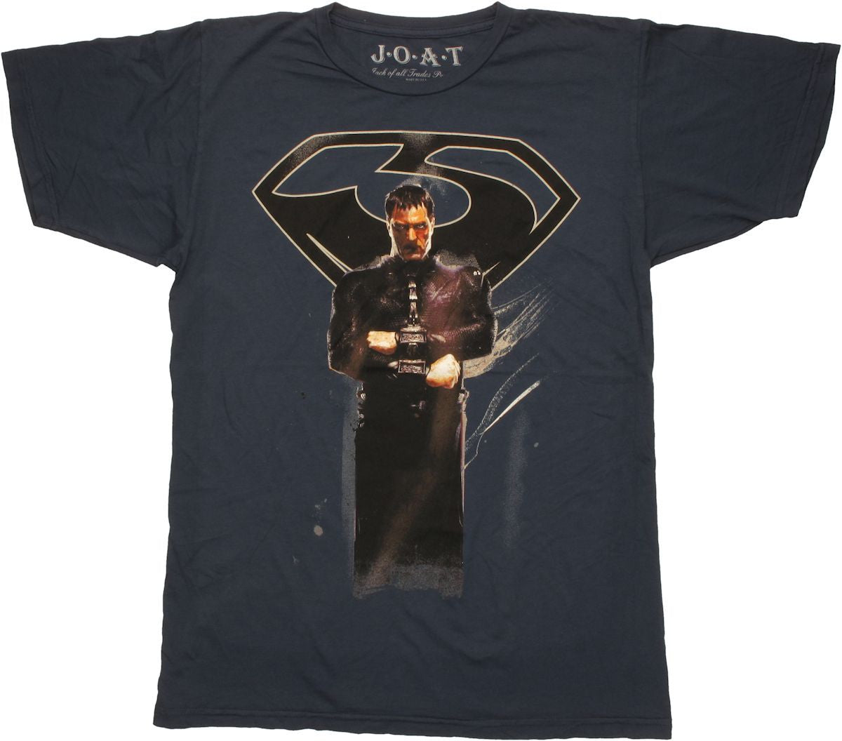 Superman Man of Steel Zod Navy T Shirt Sheer