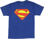 Superman New 52 Logo Blue T Shirt
