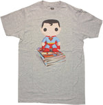Superman Pop Heroes Comic Stack T Shirt Sheer