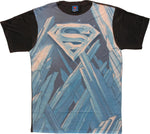 Superman Solitude Logo Sublimated T Shirt Sheer