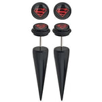 Superman Superboy Faux Taper Earrings