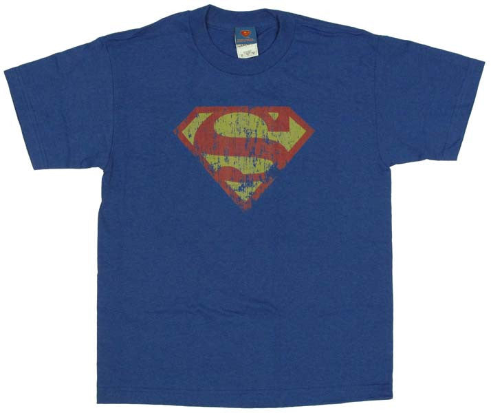Superman Classic Logo Distressed Youth T-Shirt
