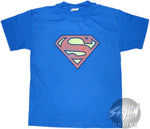 Superman Retro Logo Distressed Youth T-Shirt