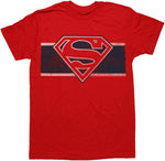 Superman Team Red White Blue T Shirt Sheer