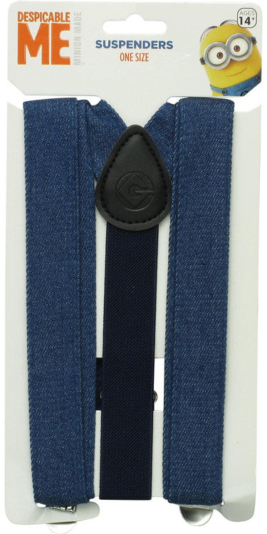 Despicable Me Minion Blue Denim Suspenders