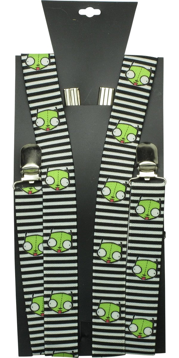 Invader Zim Gir Striped HT Suspenders