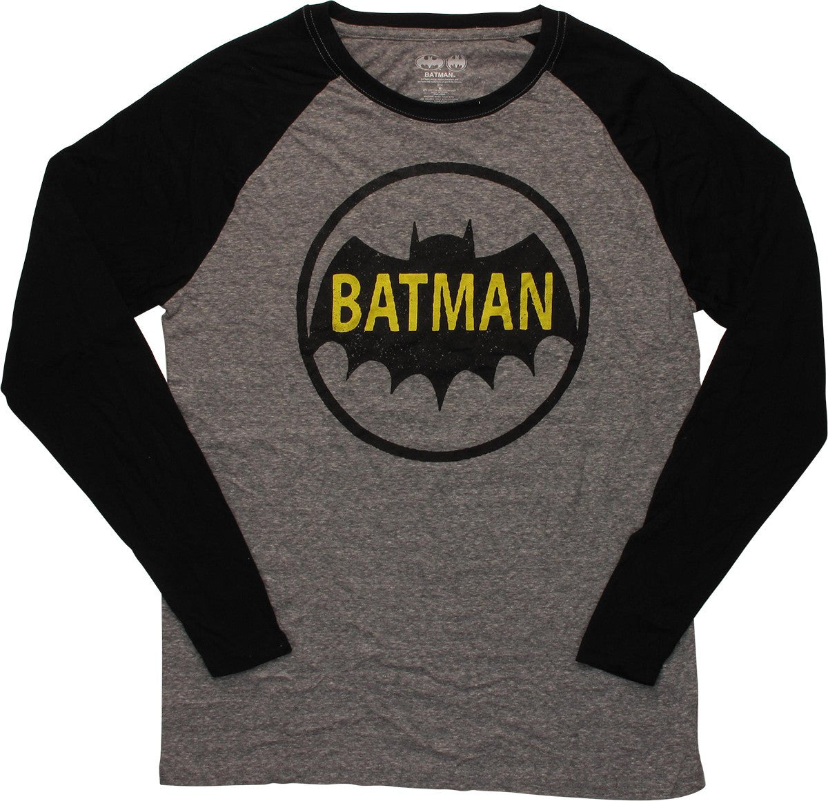Batman Detective Logo Raglan Long Sleeve T-Shirt