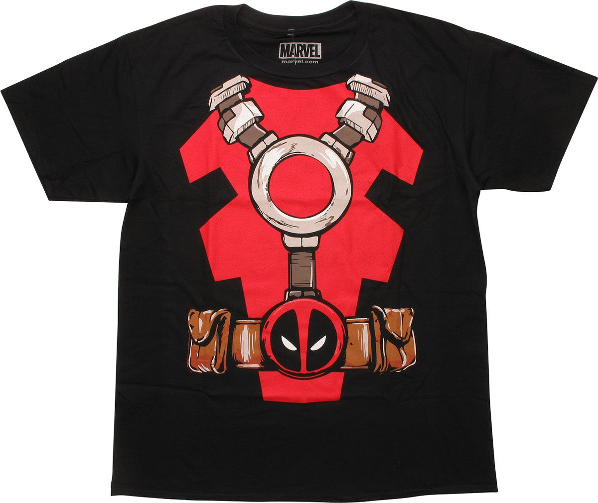 Deadpool Costume Suit Black T-Shirt