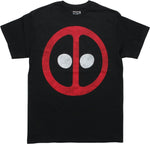 Deadpool Distressed Icon Logo Black T-Shirt