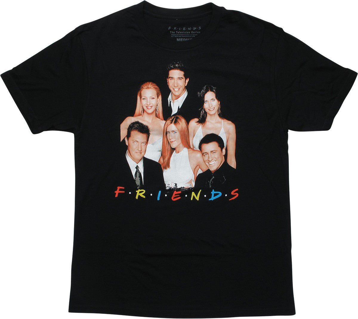 Friends Cast Poster Black T-Shirt