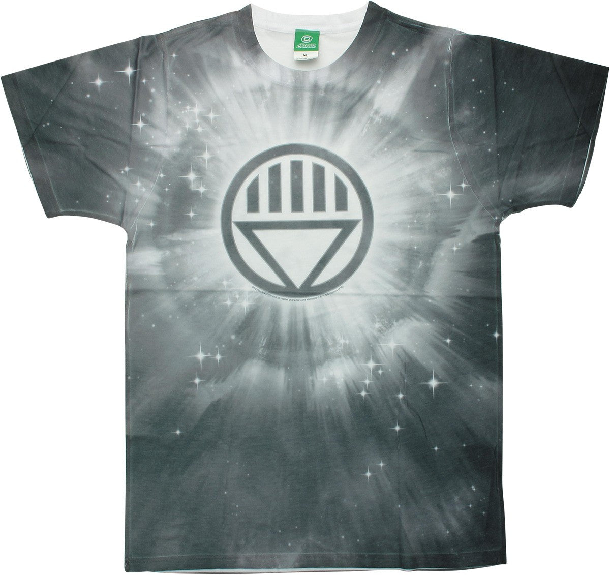 Green Lantern Black Logo Burst Tie-Dyed T-Shirt