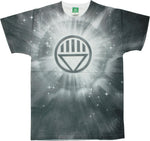 Green Lantern Black Logo Burst Tie-Dyed T-Shirt