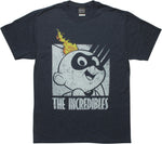 Incredibles 2 Jack Jack Face Heather Navy T-Shirt