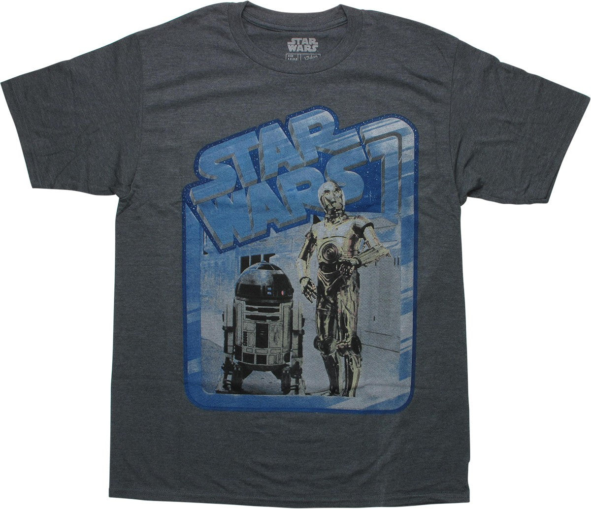 Star Wars Name Droids Heathered Gray T-Shirt