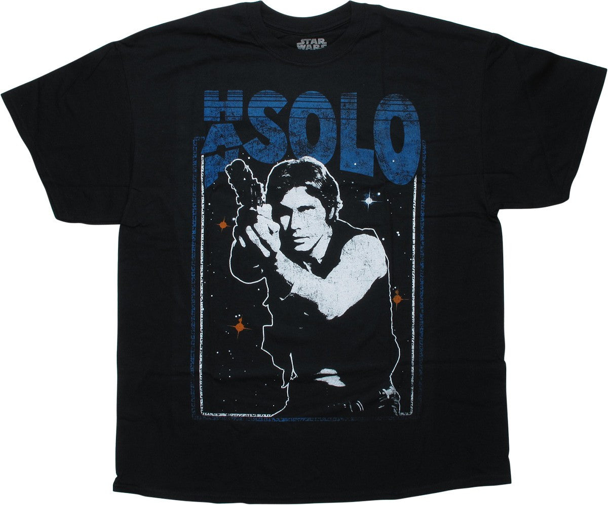 Star Wars Han Solo Distressed Solo Black T-Shirt