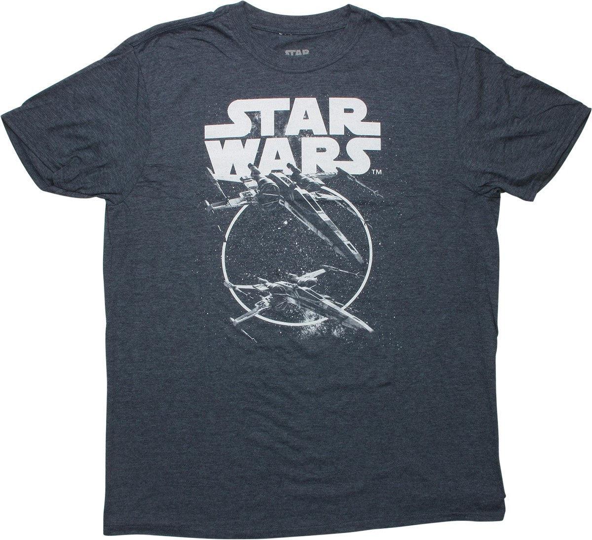 Star Wars X-Wings in Space Heathered Navy T-Shirt