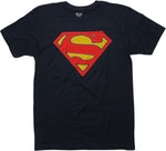 Superman Logo Glow in the Dark Navy Blue T-Shirt