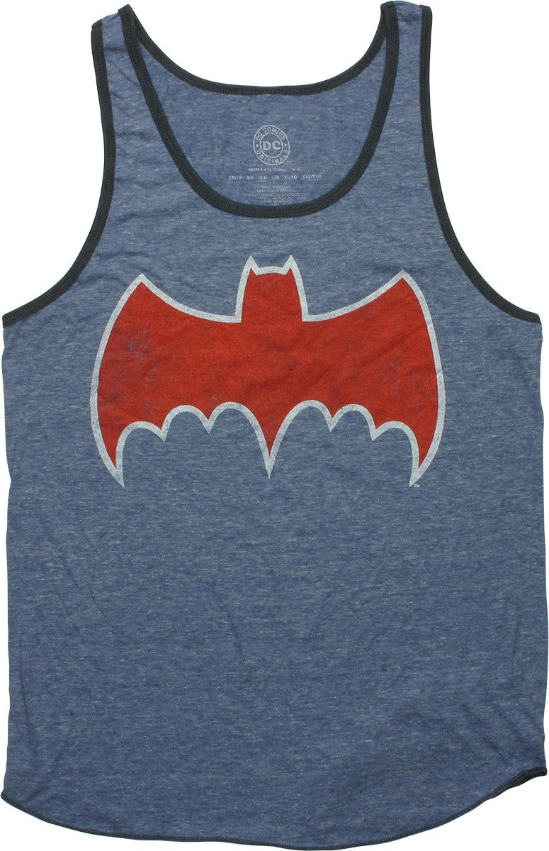 Batman Batmobile Logo Heathered Royal Tank Top