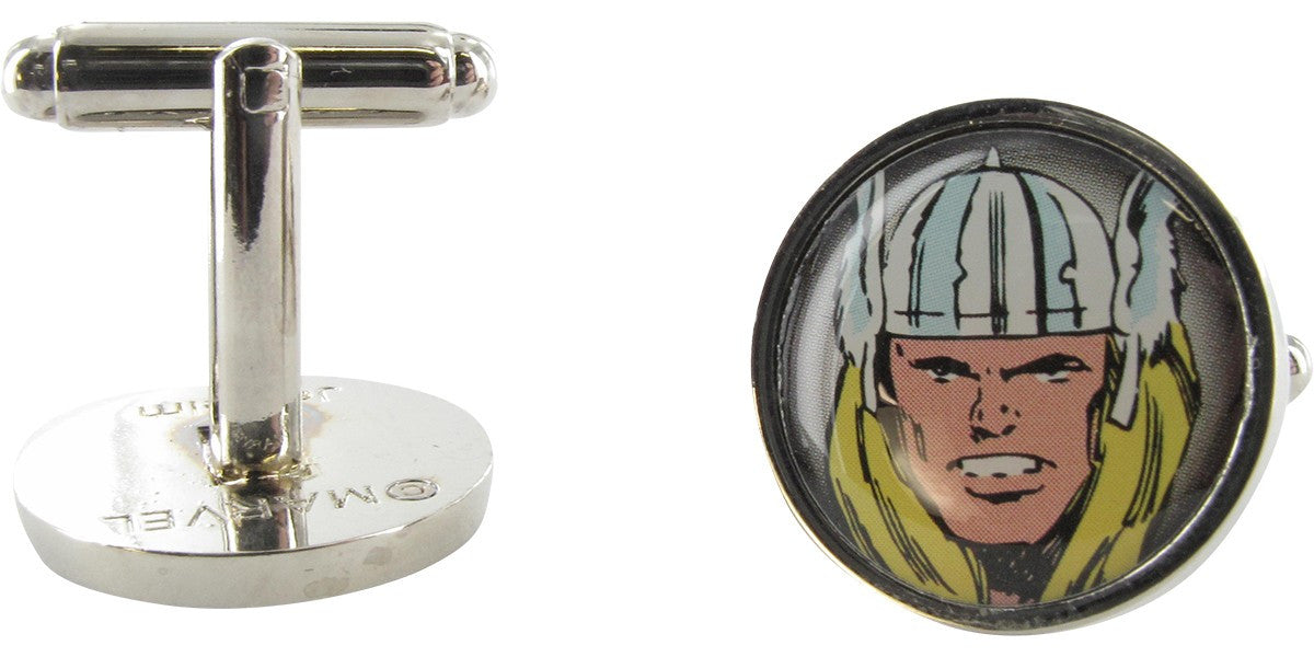 Thor Face Round Cufflinks