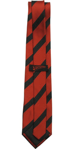 Superman Logo Clark Kent Red Black Striped Tie