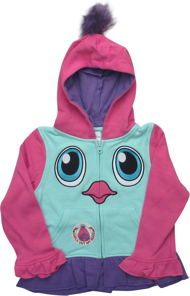 Hatchimals Penguala Girls Teal Zip Toddler Hoodie