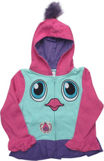 Hatchimals Penguala Girls Teal Zip Toddler Hoodie