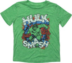 Indredible Hulk Smash Heathered Toddler T-Shirt