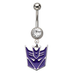 Transformers Decepticon Gem Dangle Belly Ring