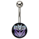 Transformers Decepticon Logo Belly Ring