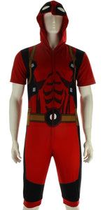 Deadpool Muscled Costume Hooded Union Suit