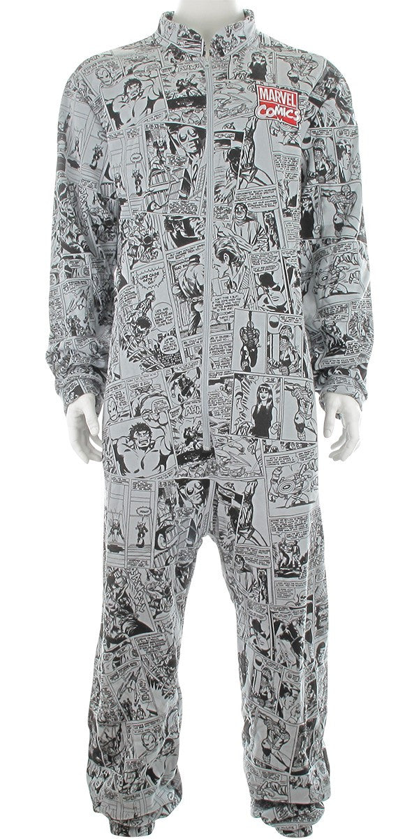 Marvel Vintage Comic Strip Collage Union Suit