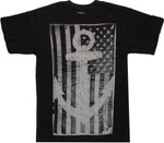 USA Flag Gray Anchor T Shirt
