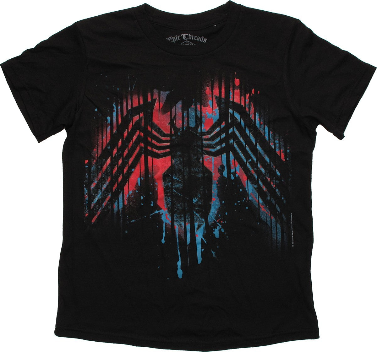 Venom Glow Spider Drip Logo Youth T-Shirt