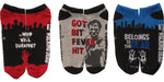 Walking Dead Bit Survive Mens 3 Pk Low Socks Set