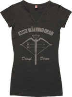 Walking Dead Crossbow V Neck Juniors Tunic Shirt