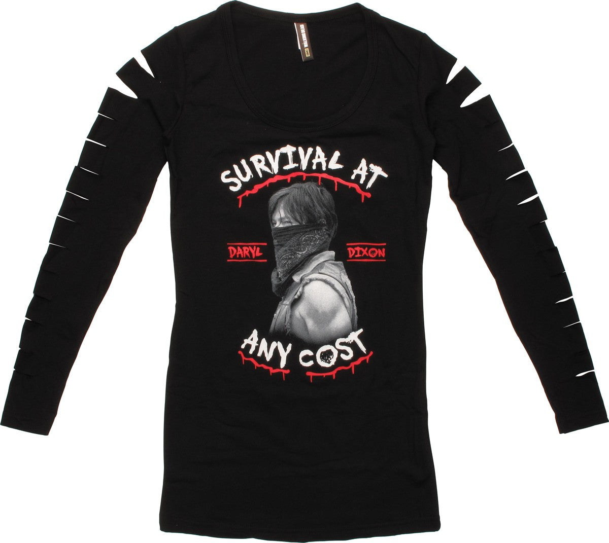 Walking Dead Daryl Any Cost LS Juniors Tunic Shirt