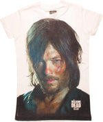Walking Dead Daryl Face Sublimated Juniors T-Shirt