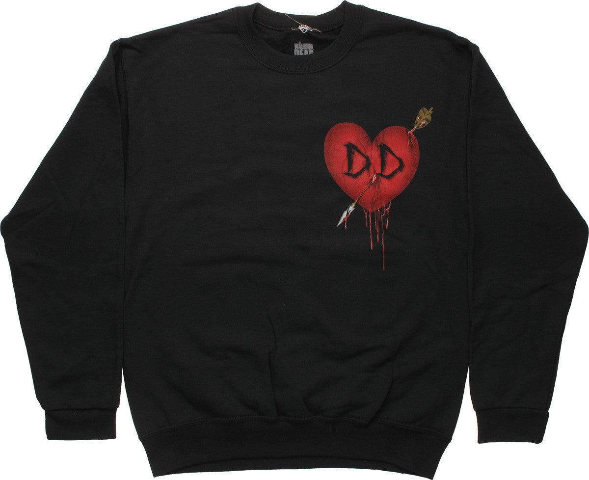Walking Dead DD Heart Angel Wings Sweatshirt