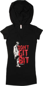 Walking Dead Get Bit Hooded Juniors Tunic Tank Top