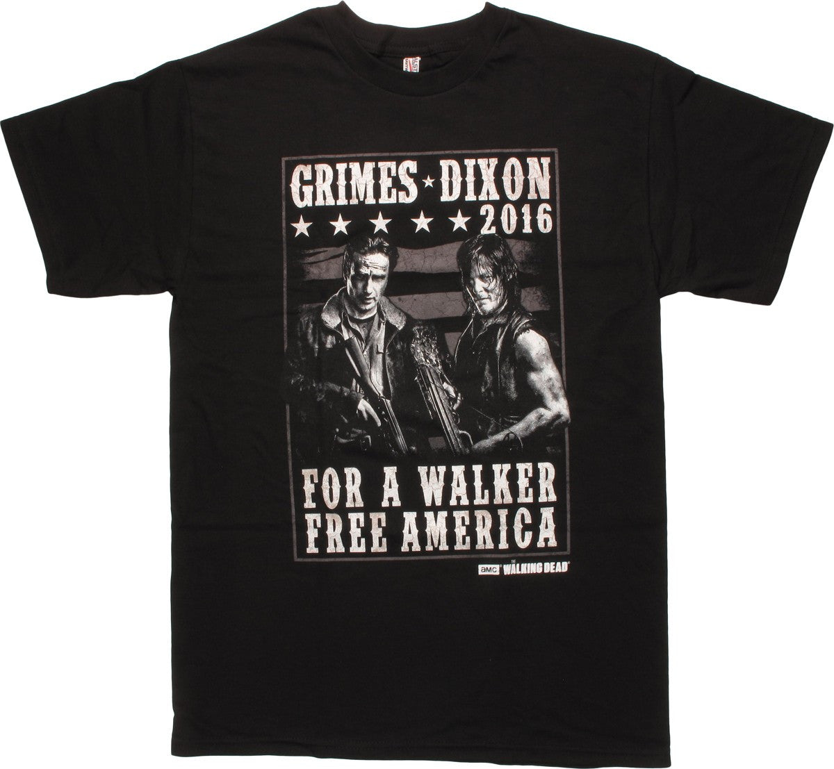 Walking Dead Grimes Dixon 2016 Walker Free T-Shirt