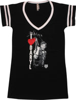 Walking Dead Heart Daryl Ringer V Tunic Baby Tee